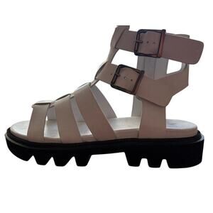 Miz Mooz Panthea Leather Gladiator Sandal w/ Lugged Rubber Outsole Sz 42